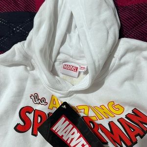 Brand new white medium hoodie for boys, too small for my 11 year old son!
